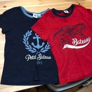 Petit Bataeu pattern logo tshirt